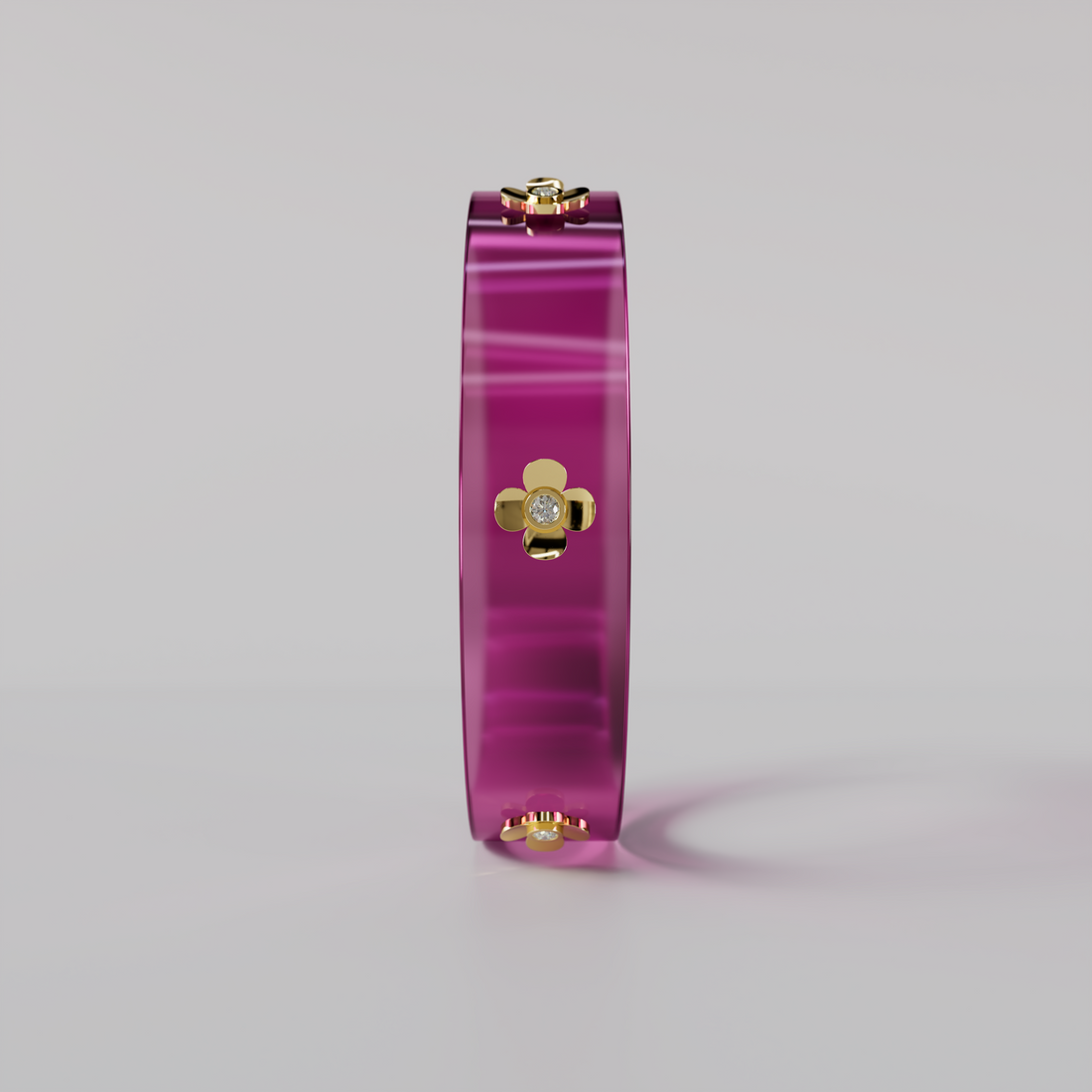Pink &amp; Diamond Bespoke Bangle