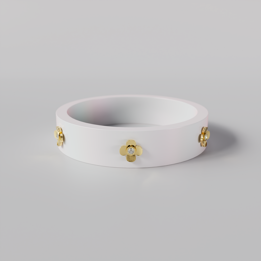 White &amp; Diamond Bespoke Bangle