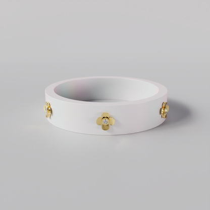 White &amp; Diamond Bespoke Bangle