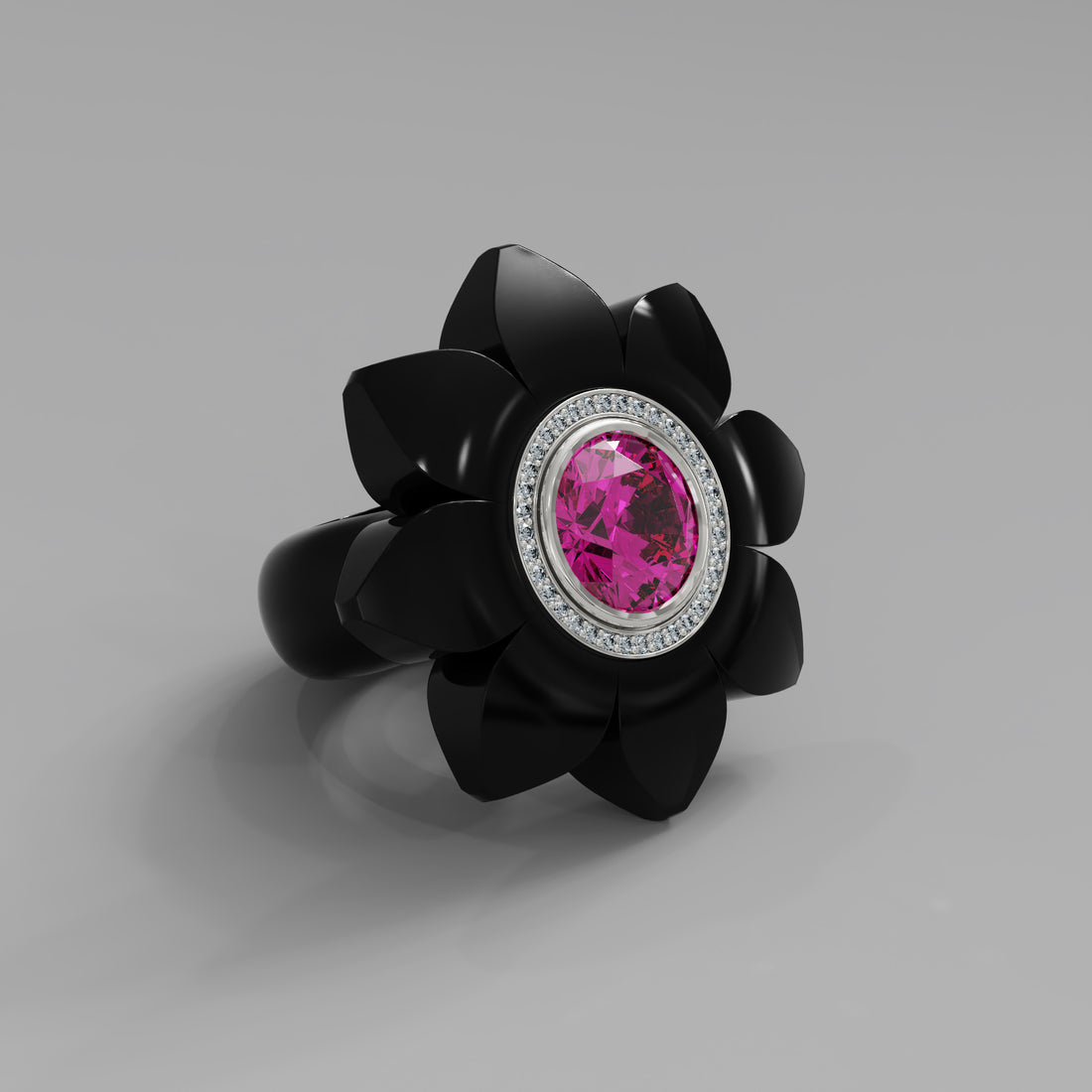 Noir Diamond Bespoke Bloom Ring - Mark Gold