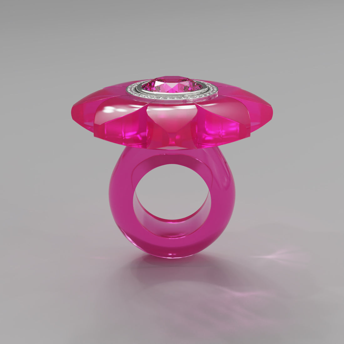 Pink Diamond Bespoke Bloom Ring - Mark Gold