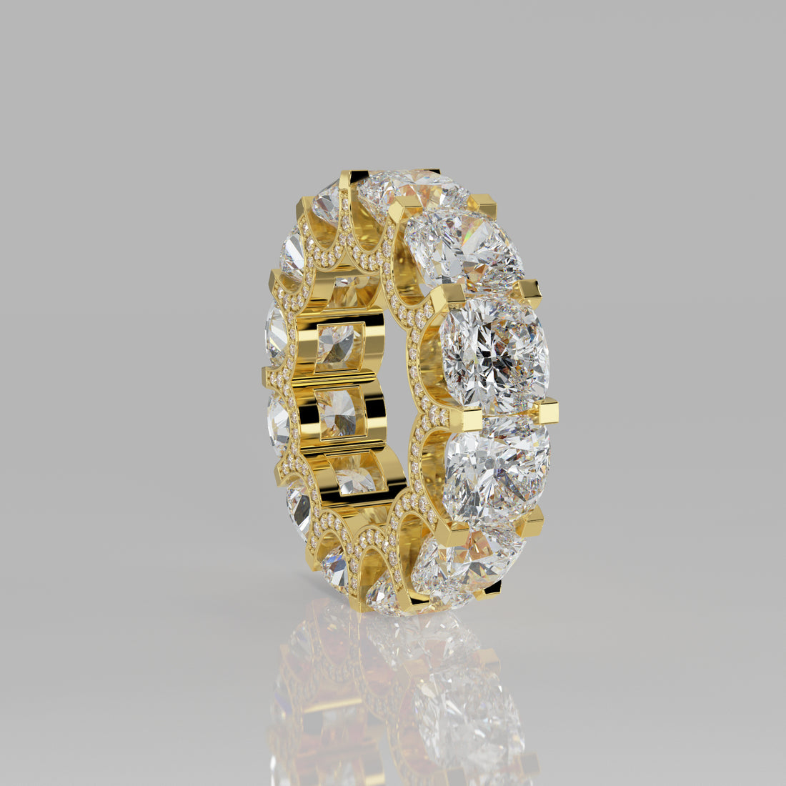 Rockstar Forever Ring - Cushion Diamond Pavé - Mark Gold