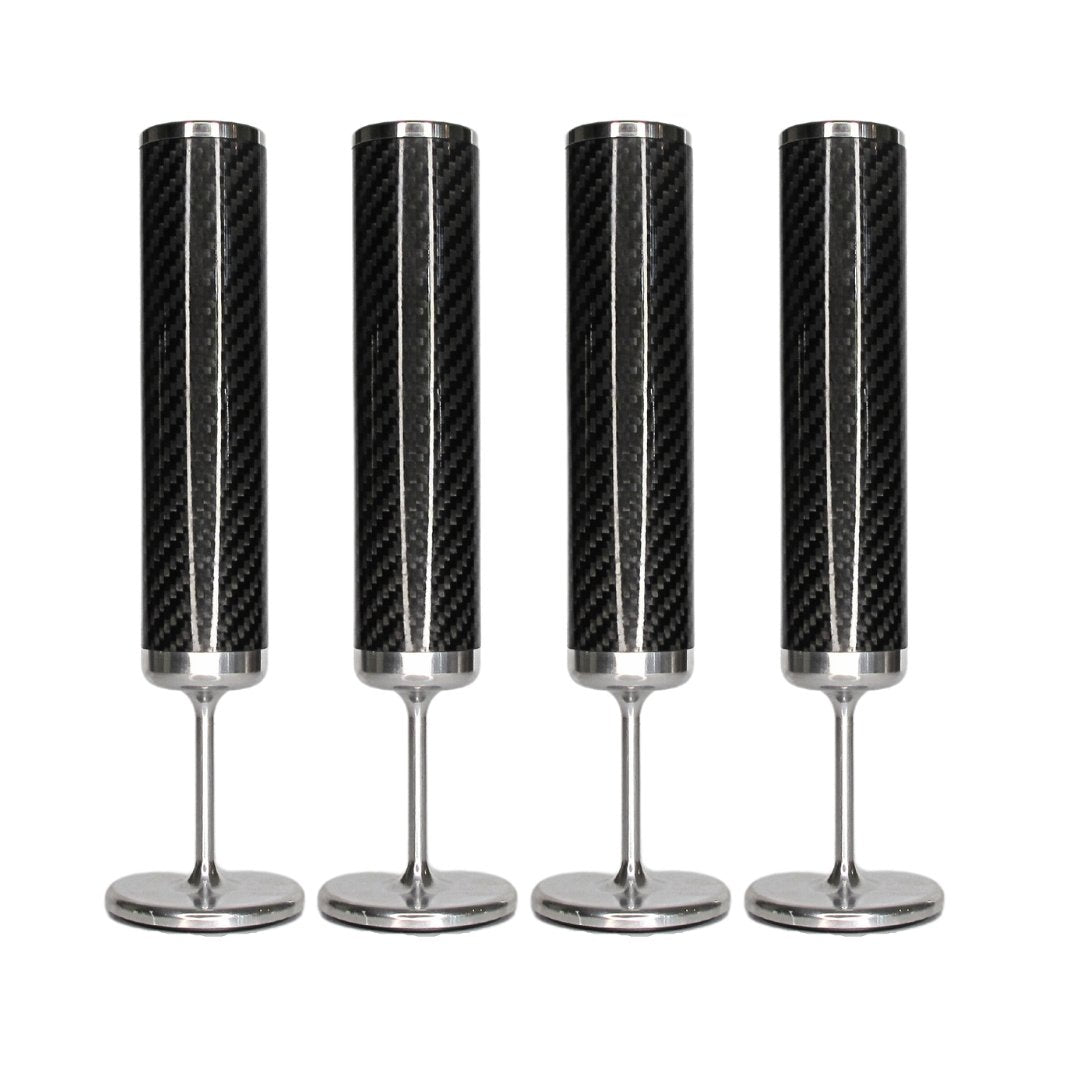 Black Carbon Champagne Flutes - Mark Gold