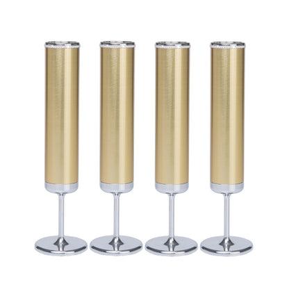 Diamond Alloy Champagne Flutes - Mark Gold