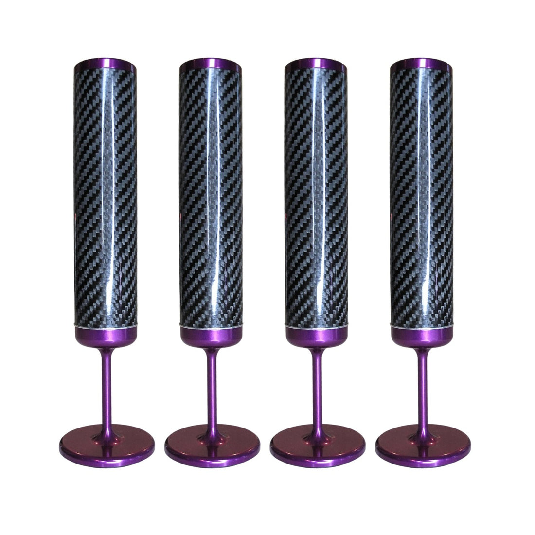 Champagne Flutes - Purple Alloy &amp; Carbon - Mark Gold